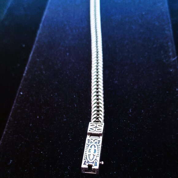 Sterling Silver  Braided Bracelet, Unisex, 26.40g - Picture 2 of 7